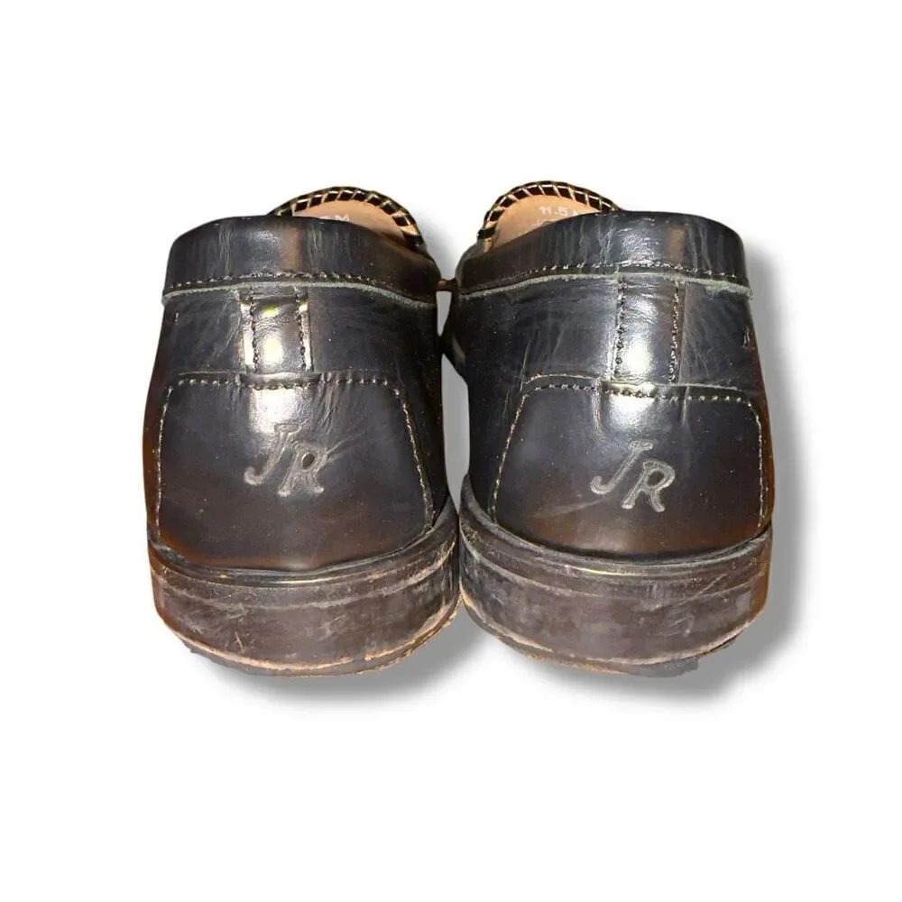 Black Jack Rogers Leather Penny Loafers Size 11